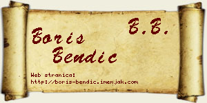 Boris Bendić vizit kartica